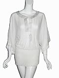 YAYA AFLALO Faire Tassel Tie Tunic Dress