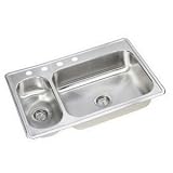 Dayton DDEMR23322-4 33x22x4 Large Bowl/Small Bowl Sink - Stainless Steel