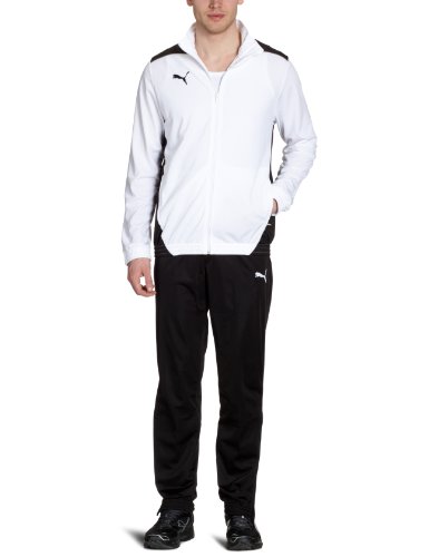 PUMA Herren Trainingsanzug Foundation Poly, white-black, S, 653575 04 Preisvergleich
