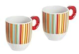 GUZZINI SET OF 2 STRIPE MUGS