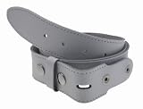 White Leather Snap Fit Belt