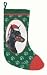 New! Woven Designer Doberman Christmas Stocking by Linda Pickin