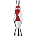 Lava Lite 14.3-Inch Lamp, Red/Clear/Silver with Chrome Base