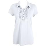 Misses Bay Studio Short Sleeve Ruffle Polo Shirt