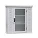 Elite Home Fashions 7299 Greek Key Cabinet Bathroom Shelf, White