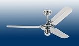 ventilateur de plafond 122cm Industrie chrome