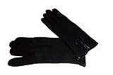 Mc Burn Strick-Leder Damen Fingerhandschuhe 8657/7 schwarz