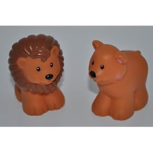 Little People Lion Set (2) Zoo Animal Replacement Circus Lions Figures – Fisher Price Little People Train Lion (2) Doll Toy Replacement Figures