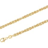 14K Yellow Gold Solid Byzantine Chain - 7 inches