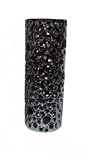 6 x 16" Black Ceramic Vase