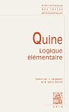 Revue Librairie Philosophique Vrin  / Logique élémentaire