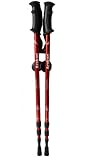 New 3 Section Adjustable Hiking / Snowshoeing Poles - Red Color