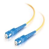 Cables To Go 34853 SC/SC Plenum-Rated Simplex 9/125 Single-Mode Fiber Patch Cable, Yellow (29.53 Feet/ 9 Meter)