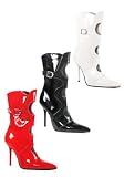 4 1/2 Inch Pointed-Toe Mid-Calf Bt W/ Buckle
