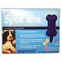 Zodiac Spot On Medium Dog - 4 pack