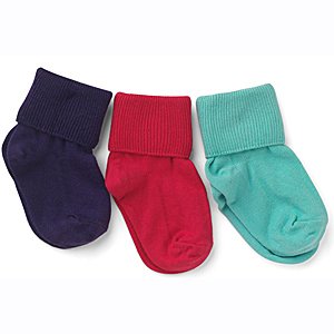 Children's Socks Mint/Pink/Purple, Infant Anklets Tri-Packs - 1 pc,(Maggie's Functional Organics)