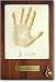 MUHAMMAD ALI SIGNED HAND PRINT COLLECTIBLE PLAQUE-THE BOXING SERIES