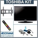 Toshiba 32C100U 32 720p LCD TV, with Advanced Accessory Kit (2 HDMI Cables, 1 RGB Cable, 1 Audio Cable, Plasma / LCD Clean Kit, Monster 6 Outlet Surge Protection, TV Wall and Ceiling Mount)