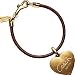 Coach Heart Locket Charm Leather Bracelet in Bag