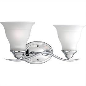 Trinity Vanity Light in Polished Chrome by Progress Lighting