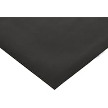 Silicone Sheet, 20A Durometer, Smooth Finish, No Backing, Black, Inch