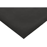 Silicone Sheet, 20A Durometer, Smooth Finish, No Backing, Black, Inch