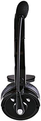 Boompow Mono Over-head Multi-point Wireless Bluetooth Headphone Headset Earphone with Mic for Truck Driver PS3 PC (20-Hour Talking Time)