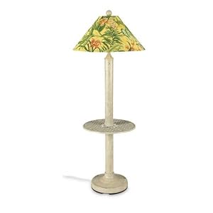 Patio Living Concepts Bisque Catalina Outdoor Floor Lamp with Soleil Shade and Table by Patio Living Concepts