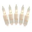White Christmas Lights 50 Clear White Wire