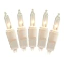 White Christmas Lights 50 Clear White Wire
