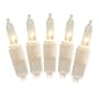 100 Mini Clear Bulbs & White wire Christmas string lights End to End boxed