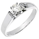 Gorgeous! Women's 14k White-gold (1/4 CT) 4.00MM Moissanite Solitaire Engagement Ring