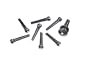 Planet Waves Injected Molded Bridge Pins with End Pin Set, Ebony with Ivory Dot