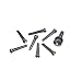 Planet Waves Injected Molded Bridge Pins with End Pin Set, Ebony with Ivory Dot