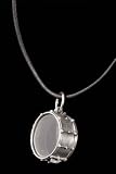 Snare Drum Necklace - Pewter - B001JSQYM0