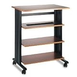 SAFCO PRODUCTS / Four-level printer stand, black/cherry, 29-1/2w x 22d x 35h / SAF1882CY / Sold as 1 Each / Mfr Part # 1882CY \*/ Four-level printer stand, black/cherry, 29-1/2w x 22d x 35h