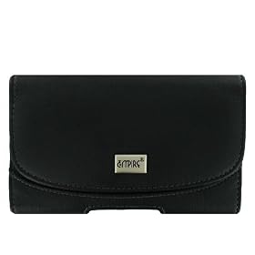 EMPIRE Canon Powershot SX230HS Horizontal Leather Case Pouch (Black) [EMPIRE Packaging]