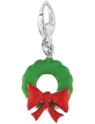 Sterling silver CHRISTMAS WREATH (Charm)
