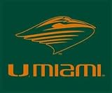 Miami Hurricanes 60 X 50 Woven High Pile Throw Blanket (Bie)