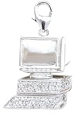 14k Gold Diamond Computer Charm (1/10 cttw)