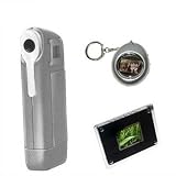 3 in 1 Silver Micro Digital Camcorder + Digital Picture Frame + Digital Keychain Photo Viewer