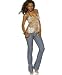 Apple Bottoms Plus Size Printed Bubble Halter Top &amp; Straight-Leg Jeans