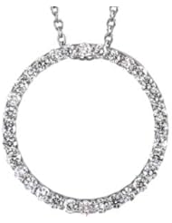 1/2 Ct Tw Platinum Diamond Pendant by US Gems