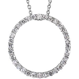 Click here for Platinum Diamond Circle Necklace prices