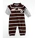 Newborn Boys Carter's Brown Football Coverall