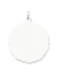 Sterling Silver Engraveable Disc Charm