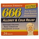 666 ALLERGY & COLD RELIEF TABS 24 TAB