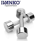 Ivanko Chrome Dumbell Set Includes - 3lb, 4lb, 5lb & 6lb Dumbell Pairs