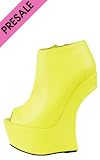 Asassyn Heel Less Sculpted Booties NEON YELLOW