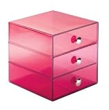 3-Drawer Organizer Box - Magenta